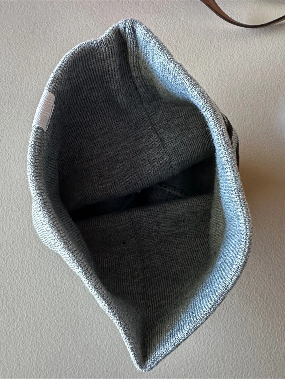 Mens Black Beanie with White Snowflake Logo